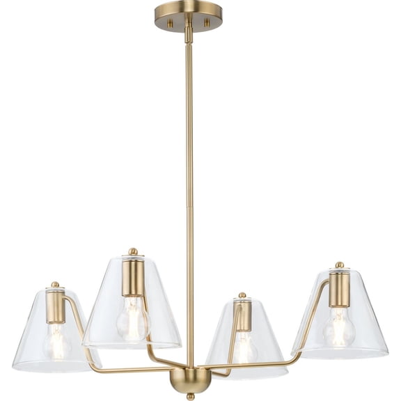 Avec 30 in. 4-Light Brushed Gold Contemporary Pendant