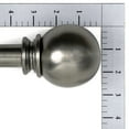 thumbnail image 2 of Lumino 1" and 5/8" Plated Pewter Classic Ball Adjustable Double Curtain Rod Set, 42"-120", 2 of 5