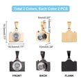 thumbnail image 5 of 1Box 4Pcs 2 Colors Camera Pendants Retro Rock Punk Camera Charm 19.5 mm Stainless Steel Pave Clear Cubic Zirconia Pendants Photographer Gifts Travel Charm 5x10mm Hole, 5 of 7
