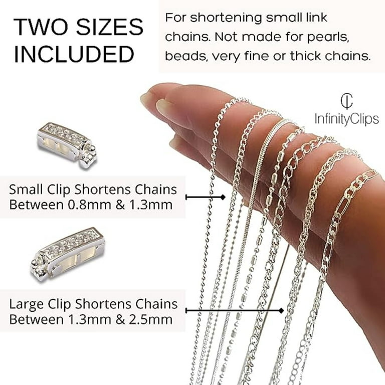 Infinity Clips Necklace Shortener, Chain Shortener, Clasp for