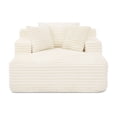 thumbnail image 6 of Jopath Compressed Chaise Lounge Foam Sofa bed, Fluffy Corduroy Upholstered Cloud Couch with Deep Seatfor Living Room Bedroom Apartment Beige, 6 of 9