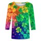 thumbnail image 5 of TaTaai Fashion Women's Printed Round Neck 3/4 Sleeve T-shirt Fashionable Blouse Tops Gift, 5 of 5