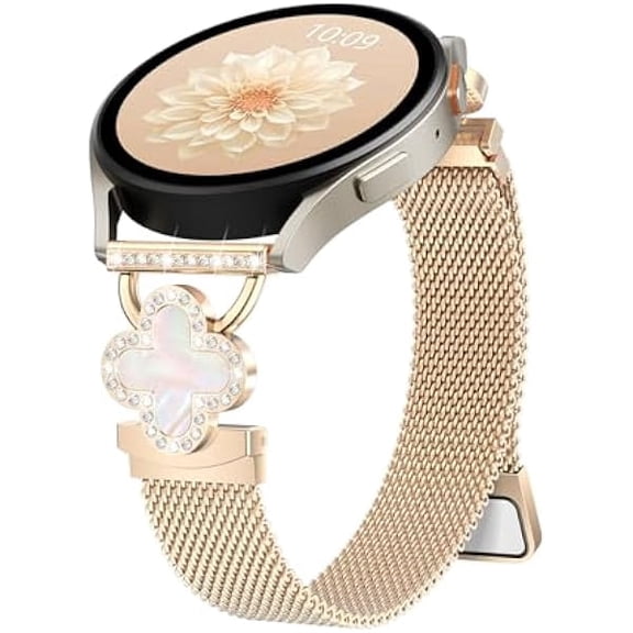 xixishop Slim Metal Bands for Samsung Galaxy Watch 7 Band 40mm 44mm,Galaxy Watch 6 5 4 FE Band/5 Pro/6 4 Classic/Active 2,Milanese Magnetic Strap Dressy Wristband for Samsung Watch Bands for Women