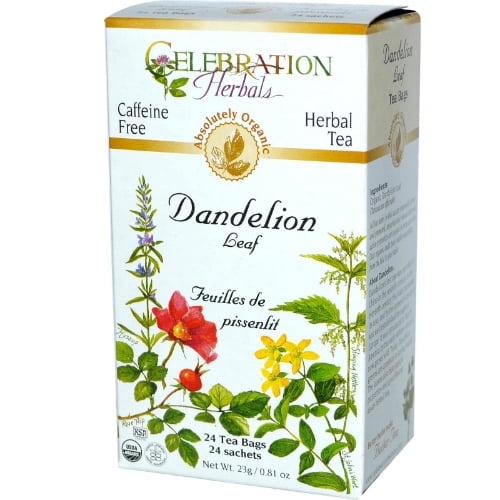 Celebration Herbals Organic Dandelion Leaf Tea Caffeine Free 24 Herbal