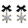 Bow Snowflake Earrings Female Design High End Of Temperament Wild