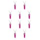 thumbnail image 3 of Sonducket Abalorio de columna hexagonal para mujer y hombre, colgantes colgantes de aniversario, abalorios de cristal coloridos, de Rosa roja 10piezas, 3 of 6