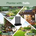 thumbnail image 7 of AwayHome 73"Hx 47"Wx 30"D Double Metal Planter Box with Trellis,Black Galvanized Metal Modern Outdoor Privacy Planter with and Wheels, 7 of 7
