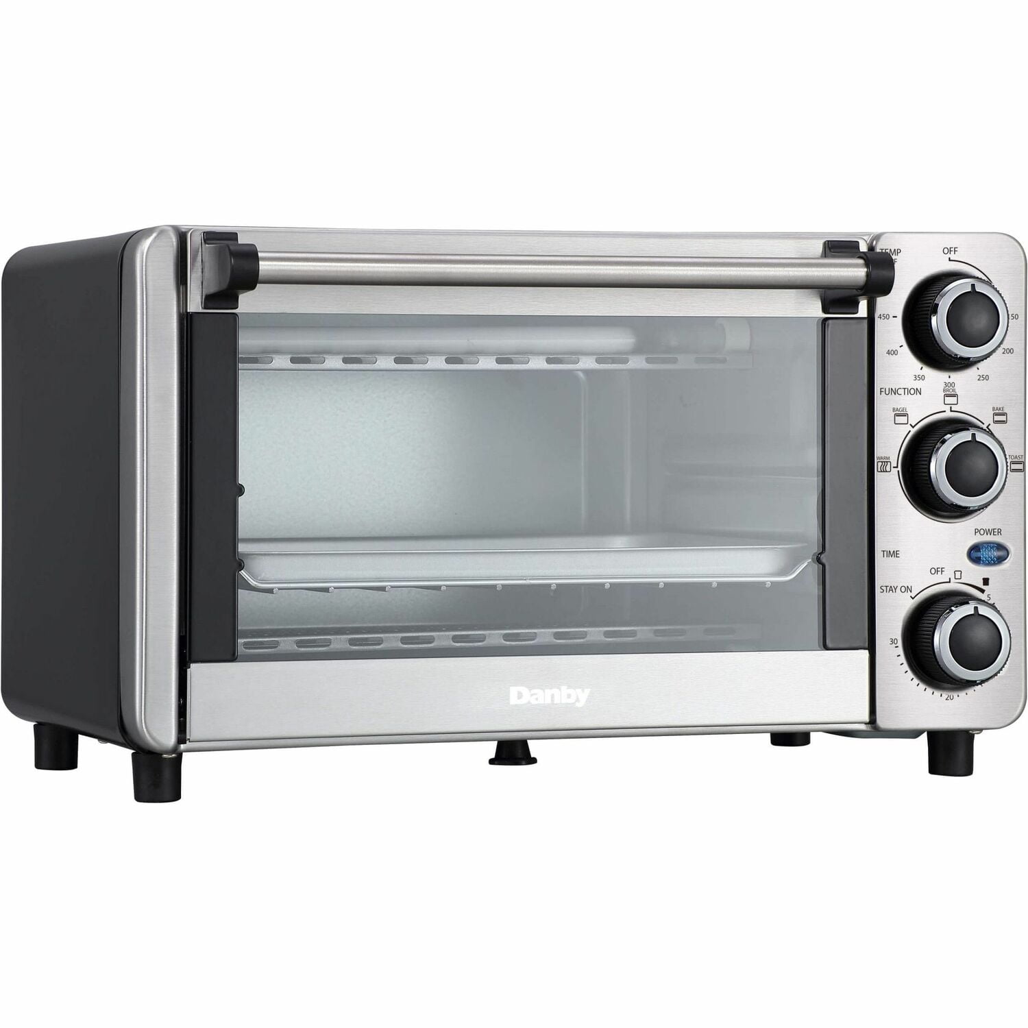 Danby DBTO0412BBSS 0.4 cu ft/12L 4 Slice Countertop Toaster Oven in Stainless Steel
