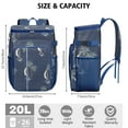 thumbnail image 3 of Aloha Beach Vacation Cooler Backpack - 20L Lightweight Soft Cooler Bag with Multiple Pockets for Food & Drinks, 3 of 6