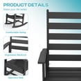 thumbnail image 3 of FODINGHILL HDPE Rocking Chair Outdoor,HDPE All Weather Patio Rocker for Porch,Garden,Balcony,Black, 3 of 9