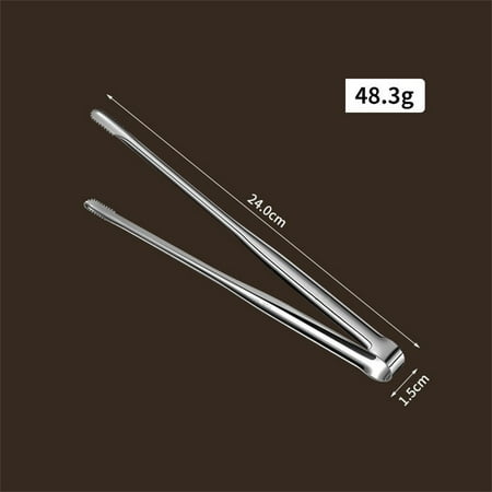 

Japanese Stainless Steel Grill Tongs Bread Steak Elongated Bbq Kitchen Gadgets