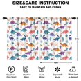 thumbnail image 2 of Blackout Kids Curtains,White Dinosaurs Trees Cacti Pattern Childrens Insulated Curtains Set Of 2,Bedroom Essentials,Toddler Room Decor 42"x54", 2 of 5