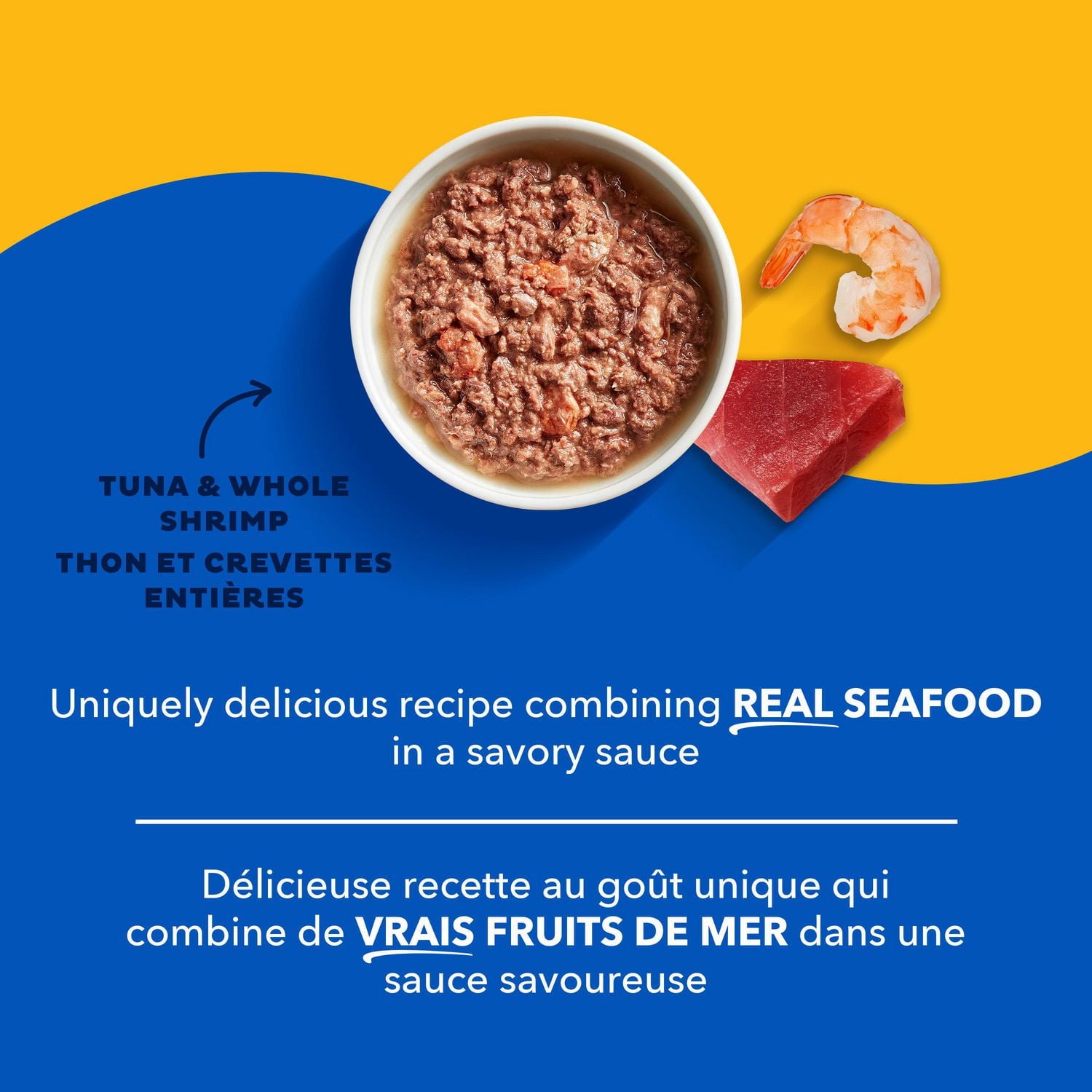 Meow Mix Tenders in Sauce with Real Tuna & Whole Shrimp, Wet Cat Food, 78g