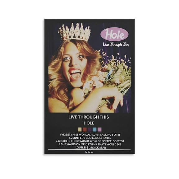 Live Through This by Hole Cover Poster Wall Art Painting (14) Artworks Canvas Poster Room Aesthetic Wall Art Prints Home Modern Decor Gifts 12x18inch(30x45cm)