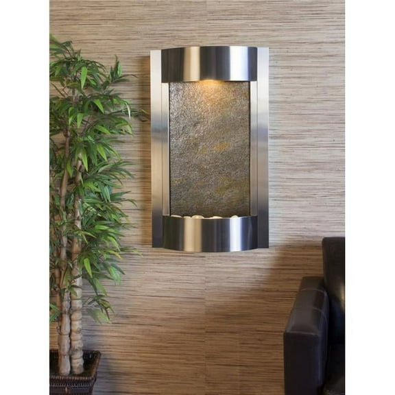 Adagio SWA2012 Serene Waters Stainless Steel Green Featherstone Wall Fountain
