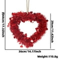 thumbnail image 4 of Jessee Valentine Heart Wreaths for Front Door, 17 Inch Valentines Day Decorations with Heart Tinsel Foil Love Hanging Gift for Anniversary Wedding Party Wall Window Mantel Decor, 4 of 9