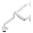 thumbnail image 3 of White Color Heavy Duty Single Arm Lcd Led Monitor Mount Bracket Support 17~ 49"" Size Monitor 20Kg Per Arm Adjustable With 180 Rotation 50 Tilt Up/ Down 20 Tilt Left/ Right & Pull Out 90 Swivel A, 3 of 9