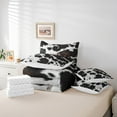 thumbnail image 5 of Abstract Cowhide Comforter Set 7pcs,Brown White Cow Print Bedding Twin,Farm Animals Print Bed Set with 1 Comforter,1 Fitted Sheet,1 Flat Sheet,2 Pillowcases,2 Throw Pillow Cover, 5 of 5