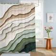 thumbnail image 4 of Shower Curtains for Bathroom, Sage Green Ombre Waterproof Fabric Shower Curtain, Modern Abstract Geometric Art Decorative Bathroom Curtain for Bathtub, 66"x72", No Hooks Included, 4 of 9