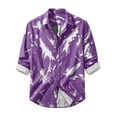 thumbnail image 4 of Zysthvn Vacation Mens Shirts Fall Long Sleeve Casual Men Tee Shirts Lightweight Lapel Printed Button Tops, 4 of 4