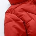 thumbnail image 6 of LEBONYARD Coats for Women Clearance,Plus Size Outerwear,Women Fashionable Stand Up Collar Single Breasted Thickened Cotton Jacket with Warm and Plush Jacket Red XXL, 6 of 9