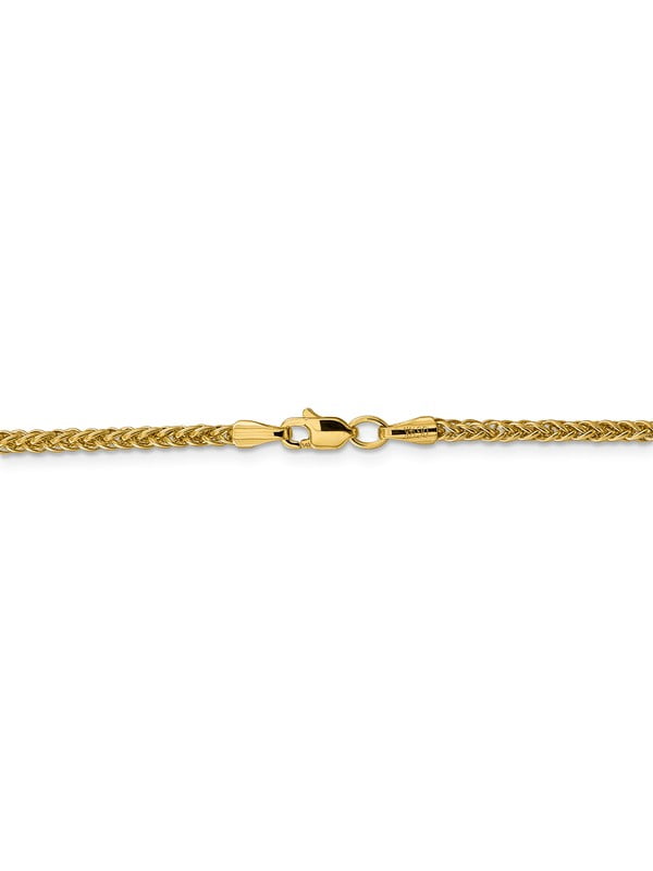 14K White Neckalce 2.35MM 20 INCH Long 14k White Gold 2.35mm Semi-solid 3-Wire Wheat Chain