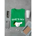 thumbnail image 3 of St Paddy's Day She's My Lucky Charm Graphic Men Kelly Green T-Shirt, Male XX-Large, 3 of 4