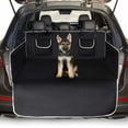 thumbnail image 1 of Protector universal para maletero de coche para perros, 2 bolsillos grandes, impermeable y antideslizante, 185 x 103 cm, funda para maletero compatible con la mayoría de los coches, color negro., 1 of 4