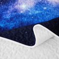 thumbnail image 5 of Manfei Sparkling Purple Nebula Print Quilt Full,Celestial Stars Full Bedspread Sets,Black Reversible,3-Piece,1 Coverlet and 2 Pillowcases, 5 of 7