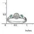 thumbnail image 4 of Sterling Silver Dbl Round Aquamarine & Dia. Ring, 4 of 7