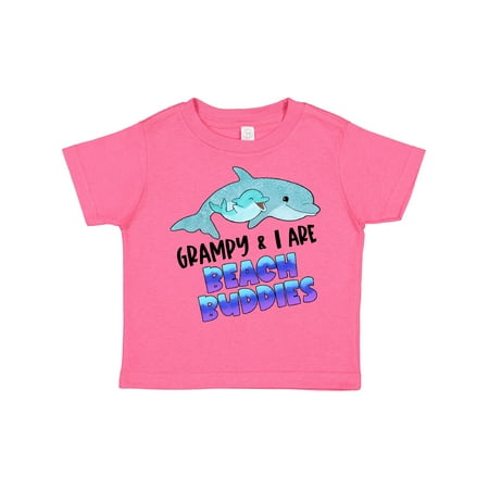 

Inktastic Grampy and I Are Beach Buddies Cute Dolphins Gift Toddler Boy or Toddler Girl T-Shirt
