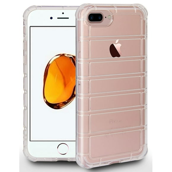 Clear Airbag Cushion TPU Flexible Grip Skin Case Cover for iPhone 8 Plus, 7+ 8+
