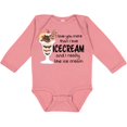 thumbnail image 3 of Inktastic I Love You More Than Ice Cream and I Really Like Ice Cream Boys or Girls Long Sleeve Baby Bodysuit, 3 of 5