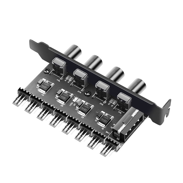 Sidaley Manual de ordenador de 8 canales, caja de interfaz de 3 pines/4 pines, controlador de concentrador de ventilador, módulo regulador, regulador de Videojuegos y accesorios 4 perillas grandes 4D