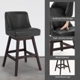 thumbnail image 3 of Dycanpo 30''H Swivel Bar Stools Set of 4 with Back Faux Leather for Home Kitchen Island, Black, 3 of 10
