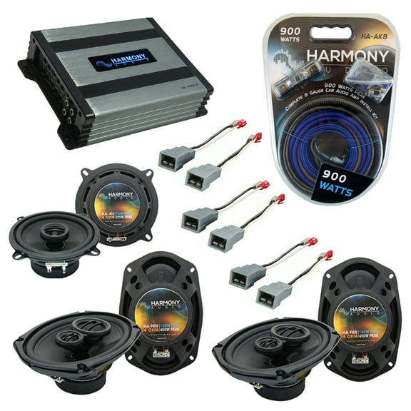 Plymouth Voyager 1996-2000 OEM Speaker Upgrade Harmony R5 R69 & HA-A400.4 Amp