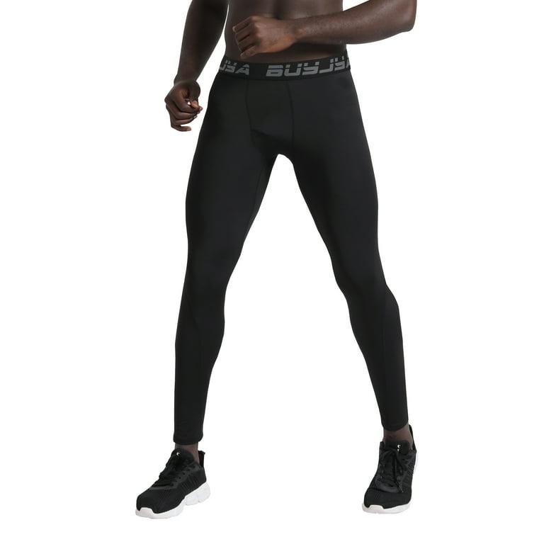 BUYJYA 3Pack Men's Compression Pants Gym Tights Mens Leggings for Sports  Yoga Workout Clothes