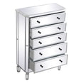 thumbnail image 5 of Pemberly Row 33" Metal and MDF Mirrored 5-Drawer Chest in Antique White, 5 of 8