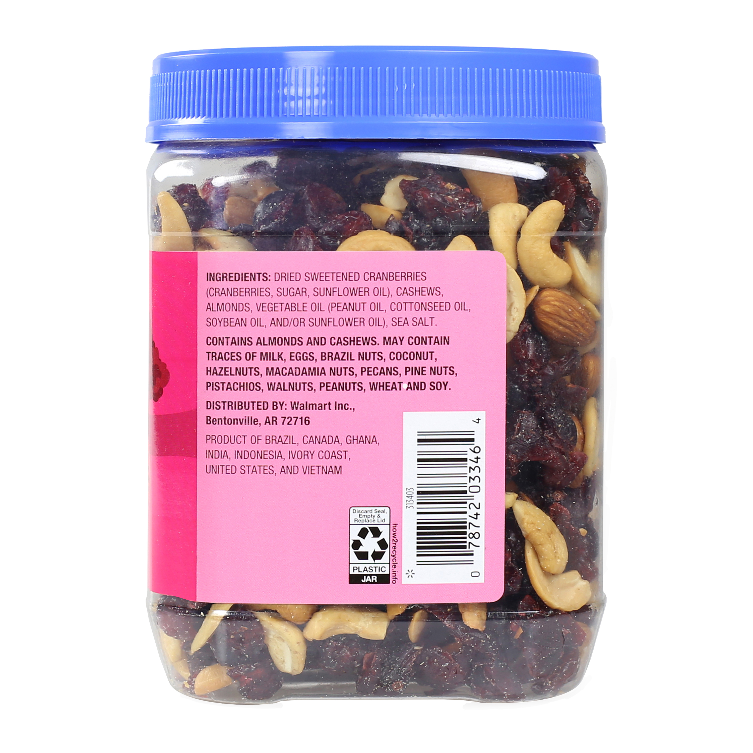 Great Value Cranberry, Cashew & Almond Trail Mix, 29 oz - image 2 of 6