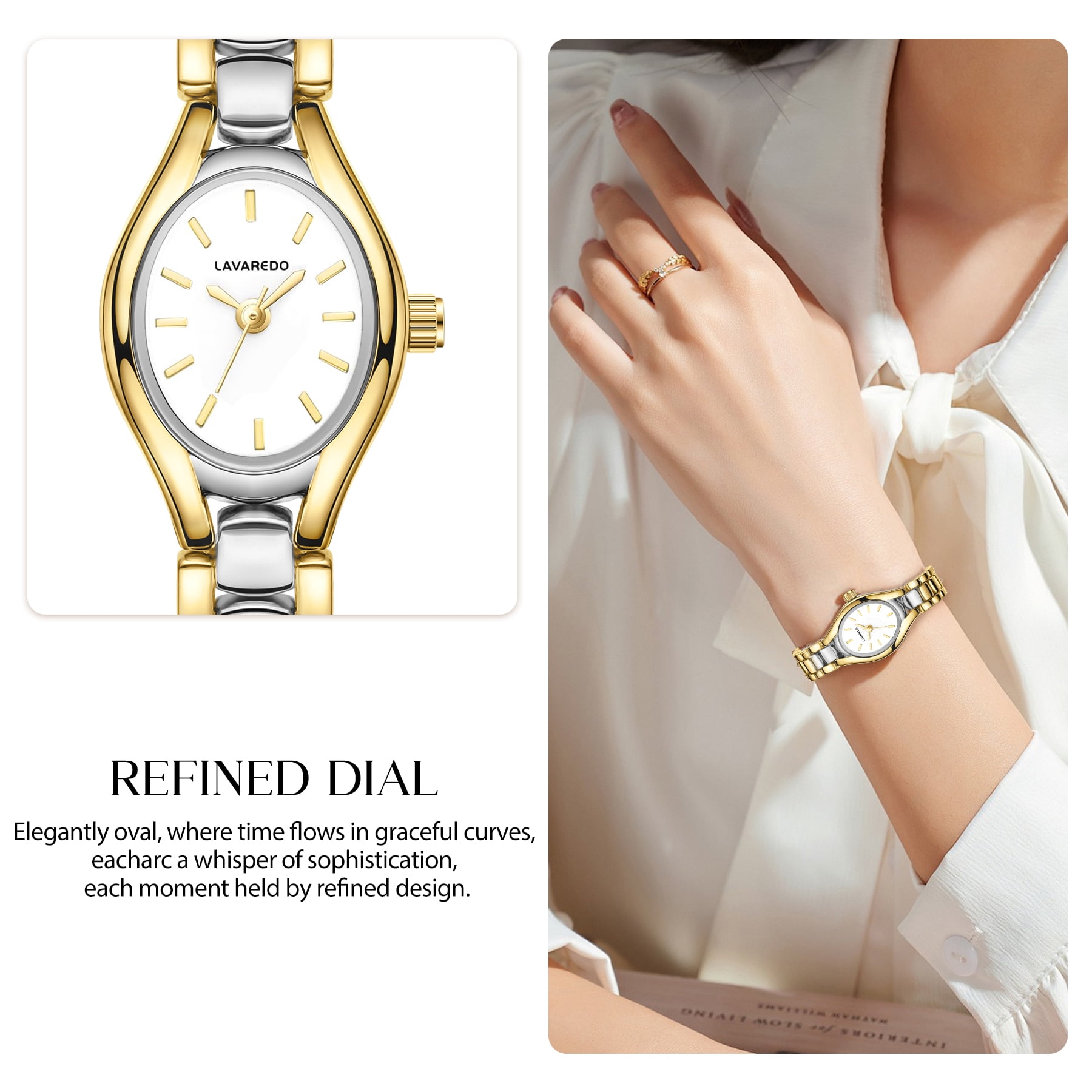 Watches for woman Ladies Quartz Watch Unique Oval Dial with Stainless Steel Strap Waterproof Woman Watch Gift for Woman