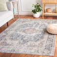 thumbnail image 3 of SAFAVIEH Baltimore Tamara Medallion Polyester Machine Washable Area Rug, Light Gray/Blue, 5'3" x 7'6", 3 of 12