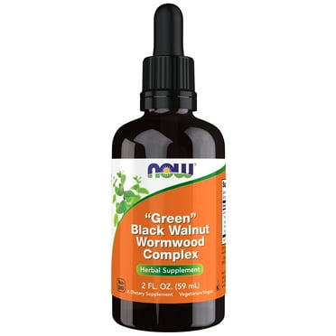 NOW Supplements, Green Black Walnut Wormwood Complex Liquid with Dropper, Herbal Supplement, 2-Ounce