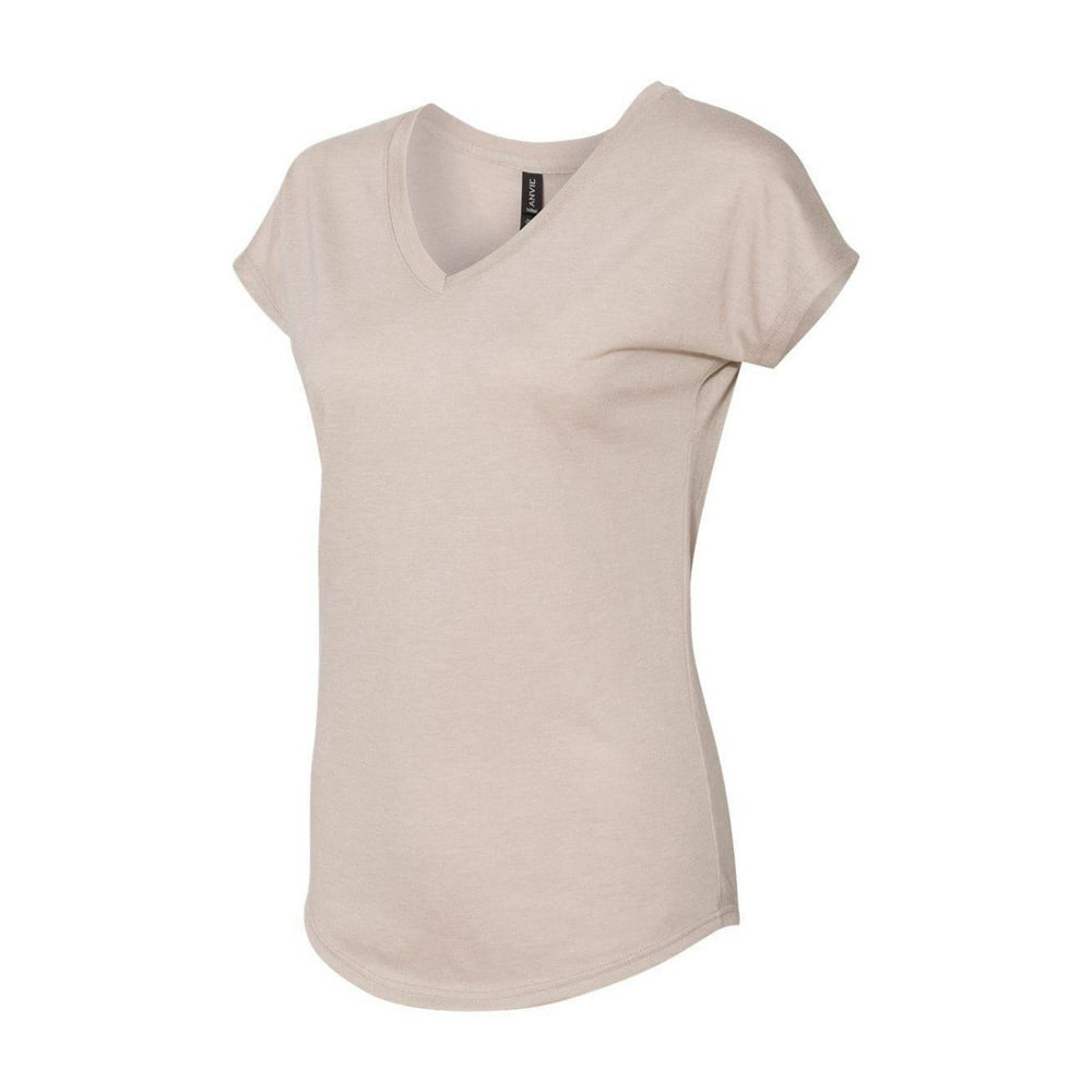 Anvil - Anvil Women's Tri-Blend V-Neck Tee 6750Vl - Walmart.com ...