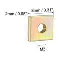 thumbnail image 2 of Unique Bargains Square Nuts, M3x8mmx2mm Yellow Zinc Plated Metric Coarse Thread Assortment Kit 50 Pcs, 2 of 3