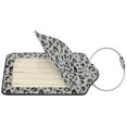 thumbnail image 2 of Disketp 1 Luggage Tag For Suitcase,Wild Animal Leopard Print Pattern Leather Baggage Tag With Stainless Steel Loop Privacy Cover For Women Men Girls, 2 of 5