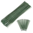 thumbnail image 1 of 100pcs Plastic Floral Stems Artificial Flower Rods Plant Wire Green Florist Wires, 1 of 3
