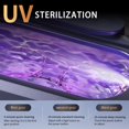 thumbnail image 3 of Ultrasonic Retainer Cleaner Machine, 48kHz 420ML Jewelry Cleaner with Purple Lamp and Mirror, 3 Modes for 360° Deep Cleaning of Toothbrush Heads, Dentures, Eyeglasses, and Ornaments (Black), 3 of 7