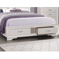 thumbnail image 5 of Glamorous White Finish and Sliver Glitter Queen Bedroom Set 4pc Platform Bed Dresser Nightstand Mirror, 5 of 7