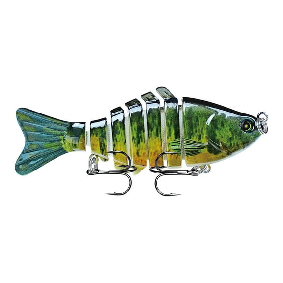 Lifelike Fishing Lures â Multi-Jointed Swimbait for Bass, Trout, Walleye & Saltwater Fishing â Realistic 3D Eyes & Self-Swimming Action, Sharp Treble Hooks