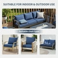 thumbnail image 3 of Bellefurn Luxury Outdoor Deep Seat Cushion 22 X 24 X 6 inch for Patio Furniture,Outdoor Sofa Cushions Chairs Cushions,Waterproof & Fade Resistant Patio Furniture Cushions for Wicker Chair,Couch, 3 of 11